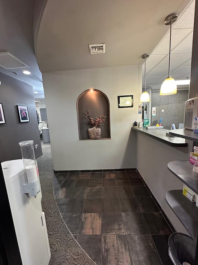 Corridor leading to treatment rooms