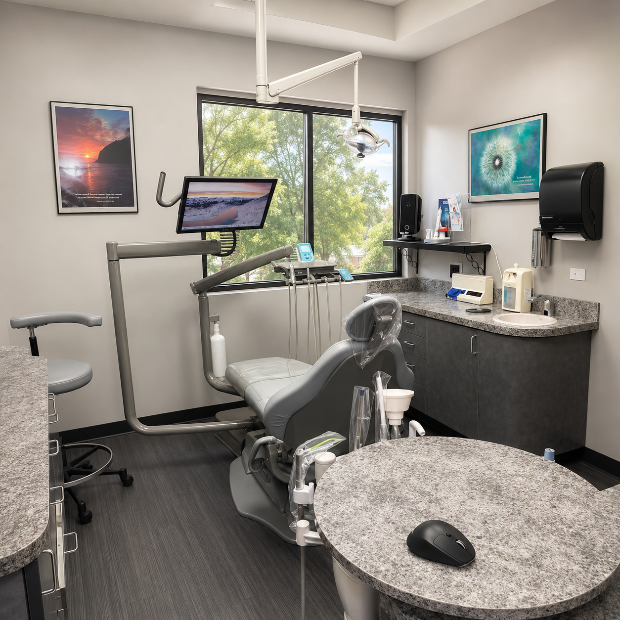 Modern dental operatory with digital equipment