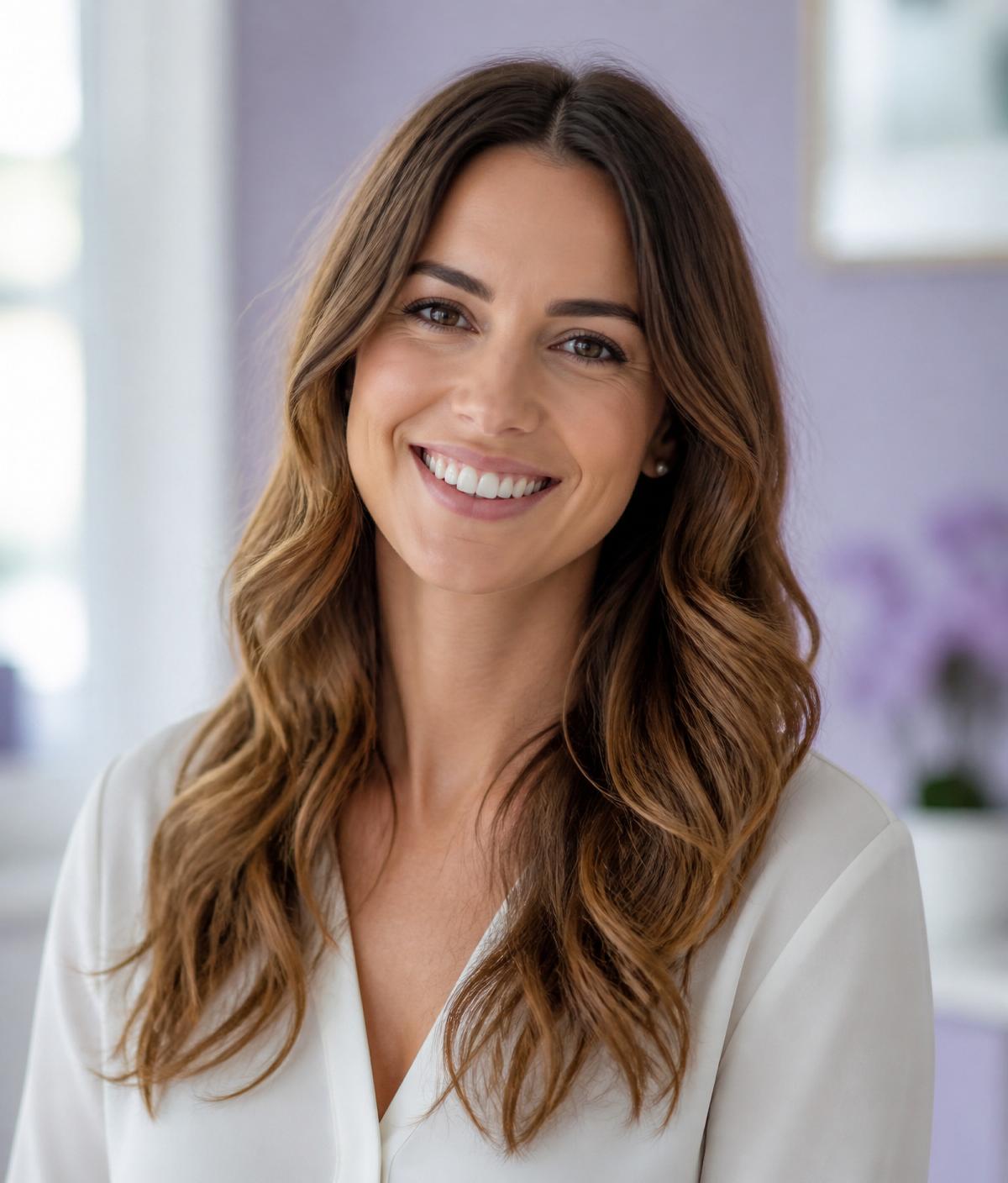 Smiling patient after a dental treatment at North Valley Dentistry